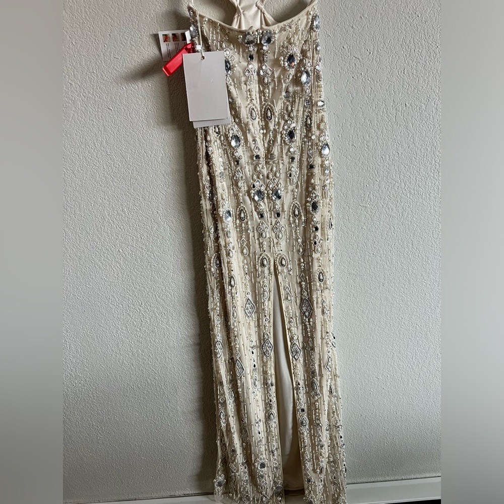 ⌛️ Captivating Mac Duggal Waist Cutout Back Slit Dress 👗#5740 - Picture 12 of 12
